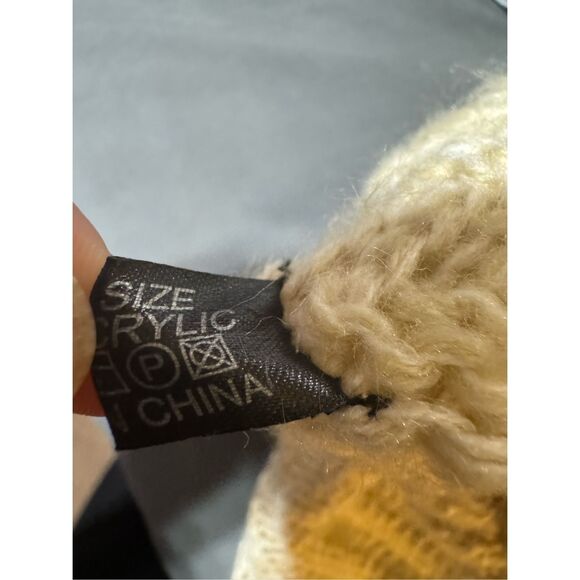 Women cape beige boho sweater one size - Picture 7 of 7